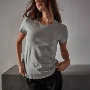 James Perse Standard SHEER SLUB CREW NECK TEE Cotton WUA3371 Size 1 Small